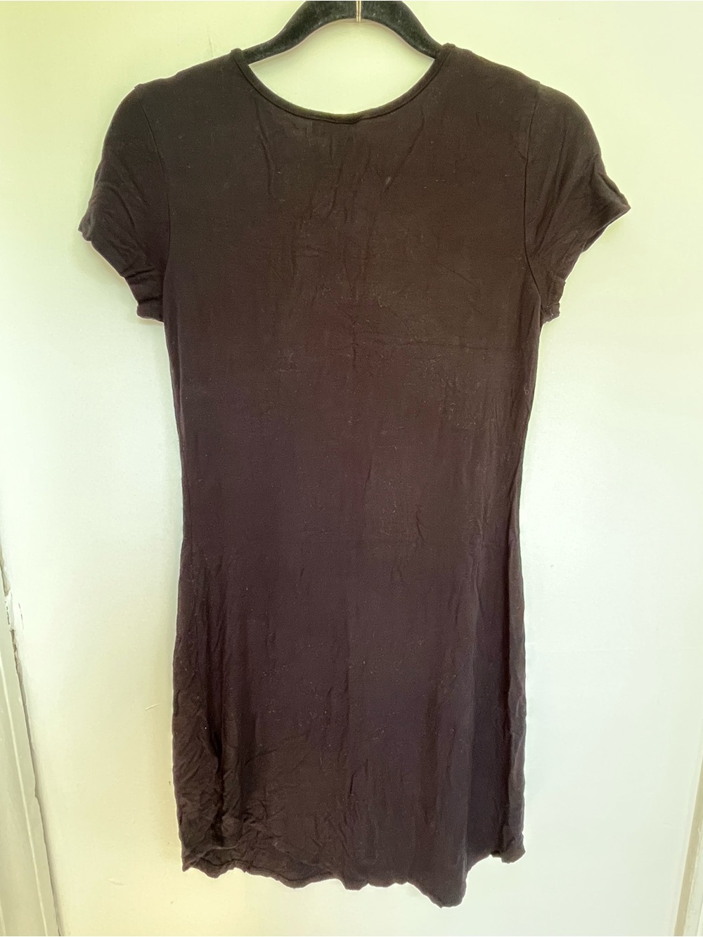 Kristin Nicole Simple Little Black Tee Dress Minimalist Women’s Size Small - Picture 2 of 6
